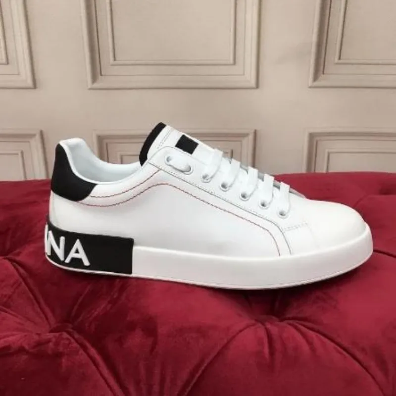 

High quality designer series fashionable new couple white shoes, cowhide casual men's and women's sports shoes