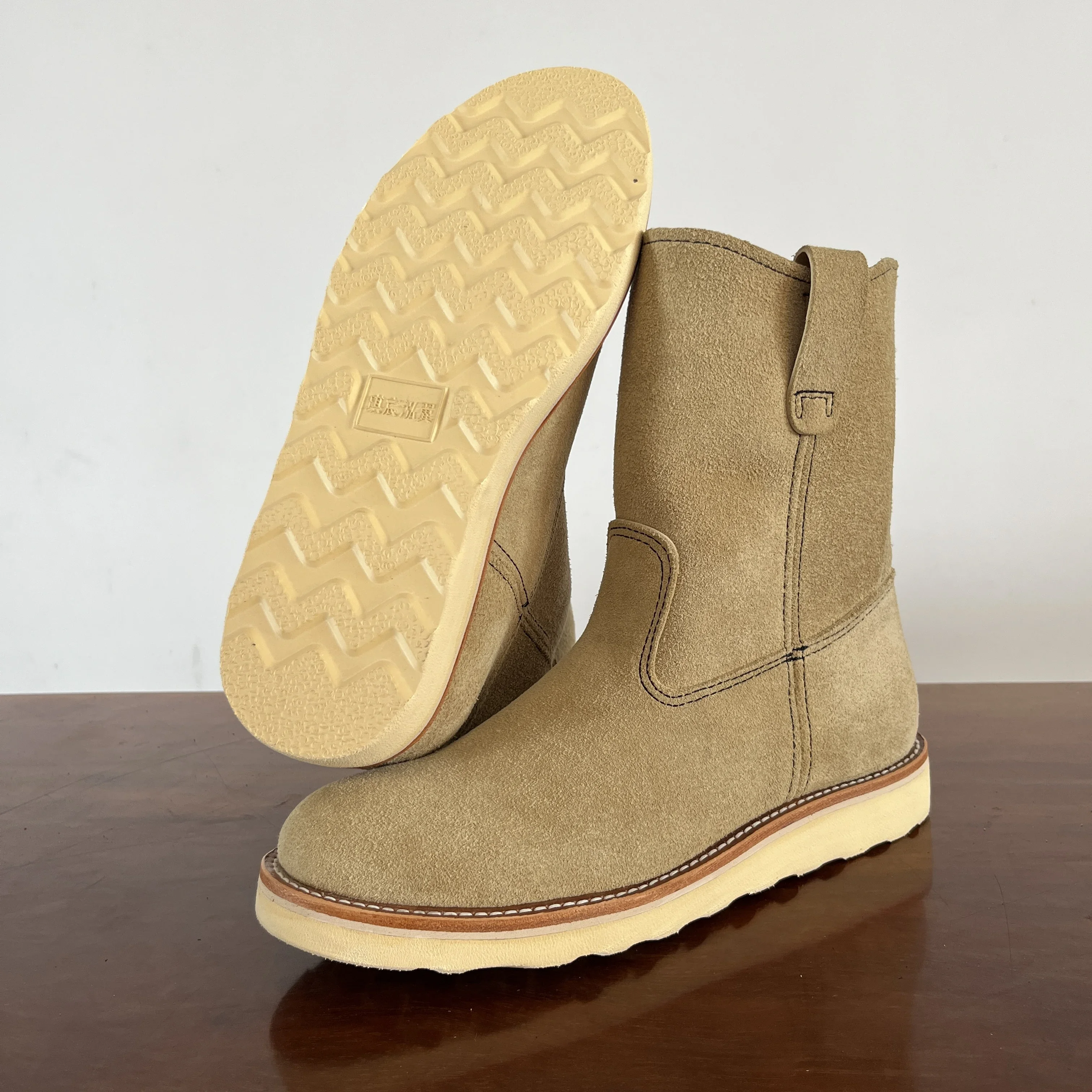 L701 RockCanRoll Супер качество ручной работы Goodyear Welted Skill Итальянские замшевые ботинки