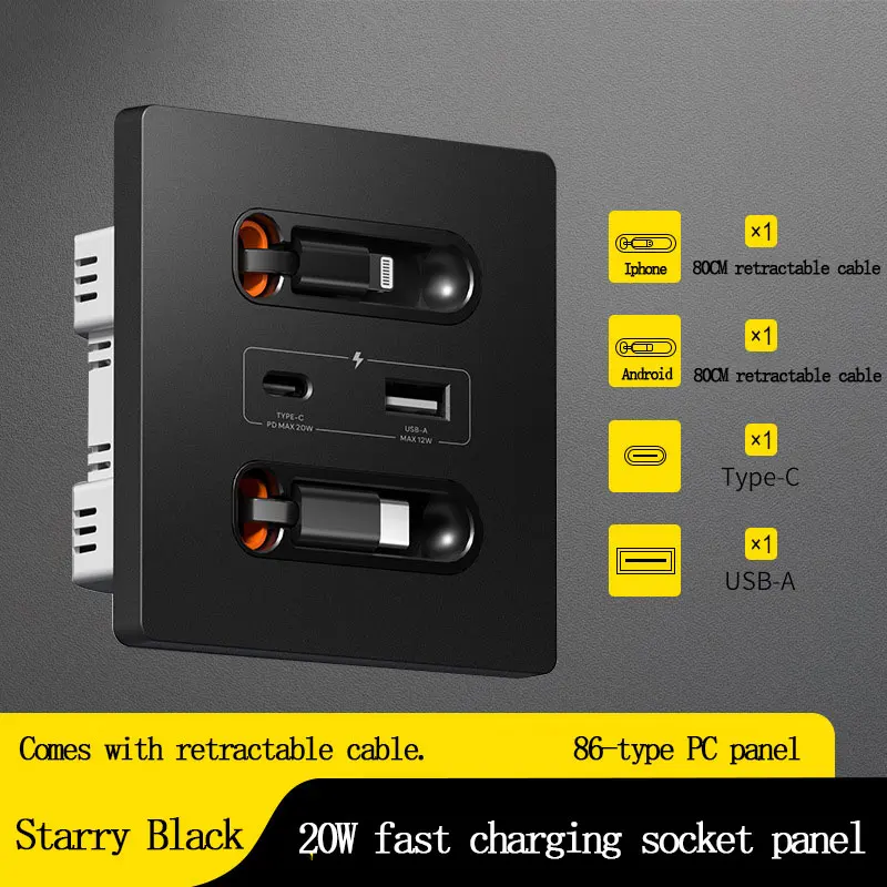 

Быстрая зарядная розетка CXFG 20 Вт USB Type-c