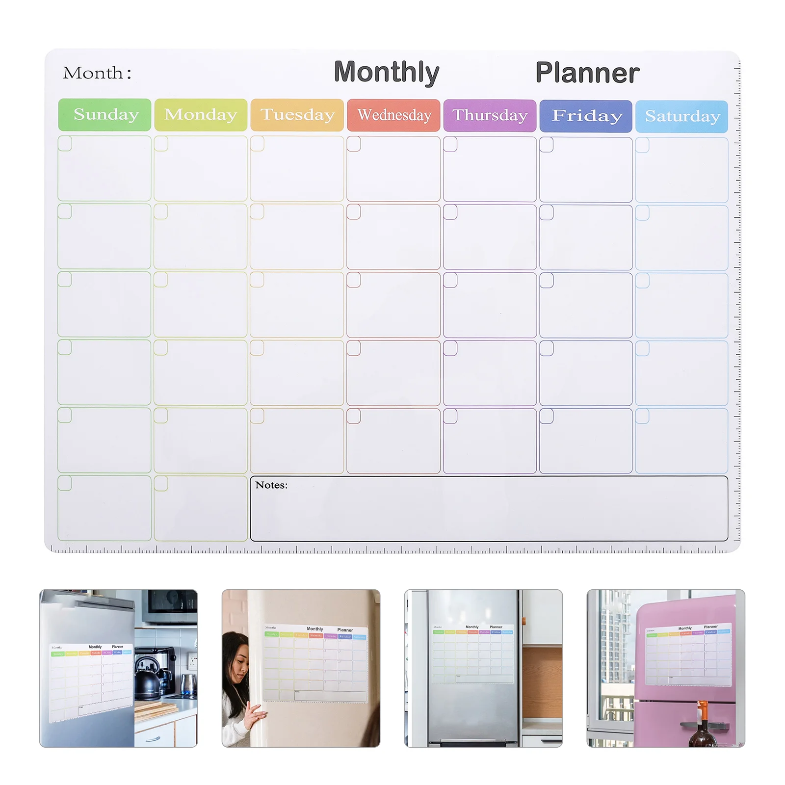 

Fridge Calendar Planner White Board Magnetic Month Planning Message Board