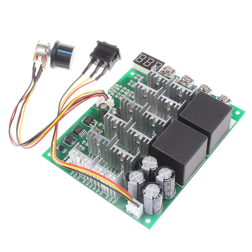 

DC10V-55V Motor Speed Controller 12V 36V 48V 60A Forward Reverse Converter 100A Max with Knob Switch Electrical Equipment 1pcs