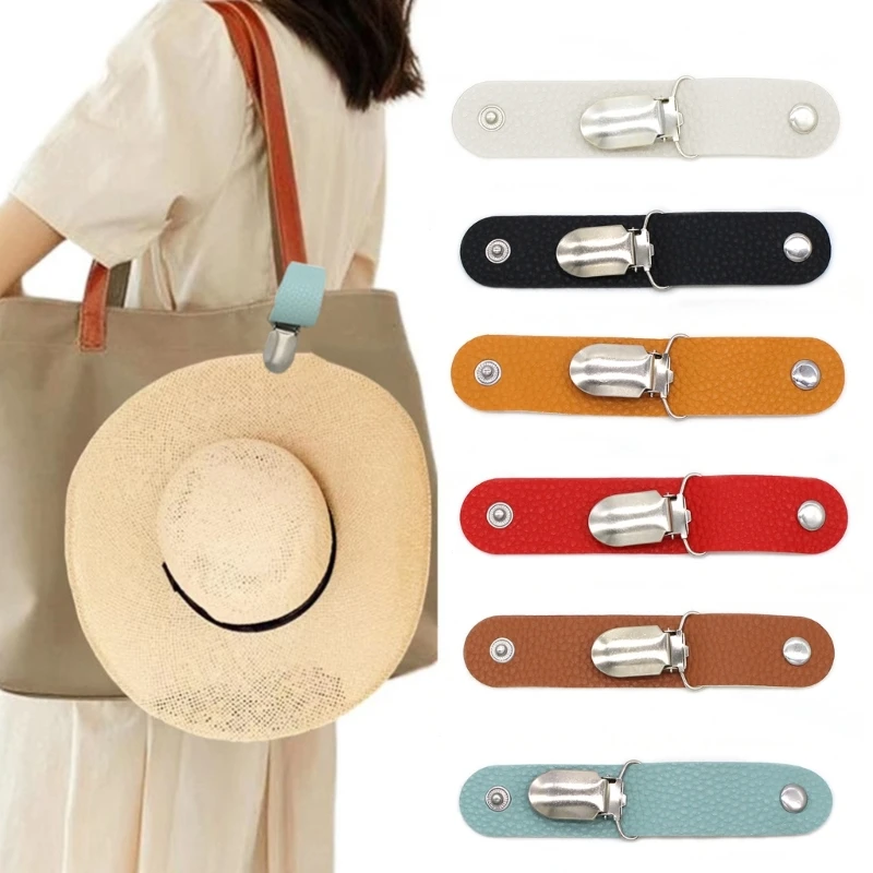 

PU Clips Hat Holder Stop Searching for Lost Hat Clip on Tote Backpack Luggage