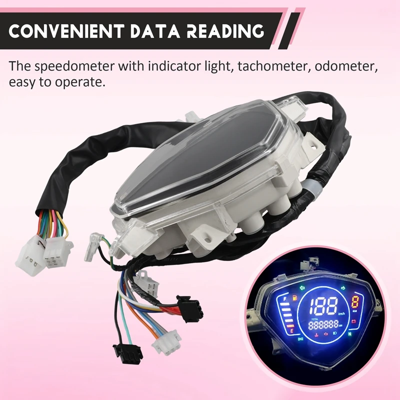 For AKT Flex Ciclon125 MODENAS KRISS MR2 MR3 Rusi Yuri 110 Digital Meter Speed Odometer Assy Ready Stock