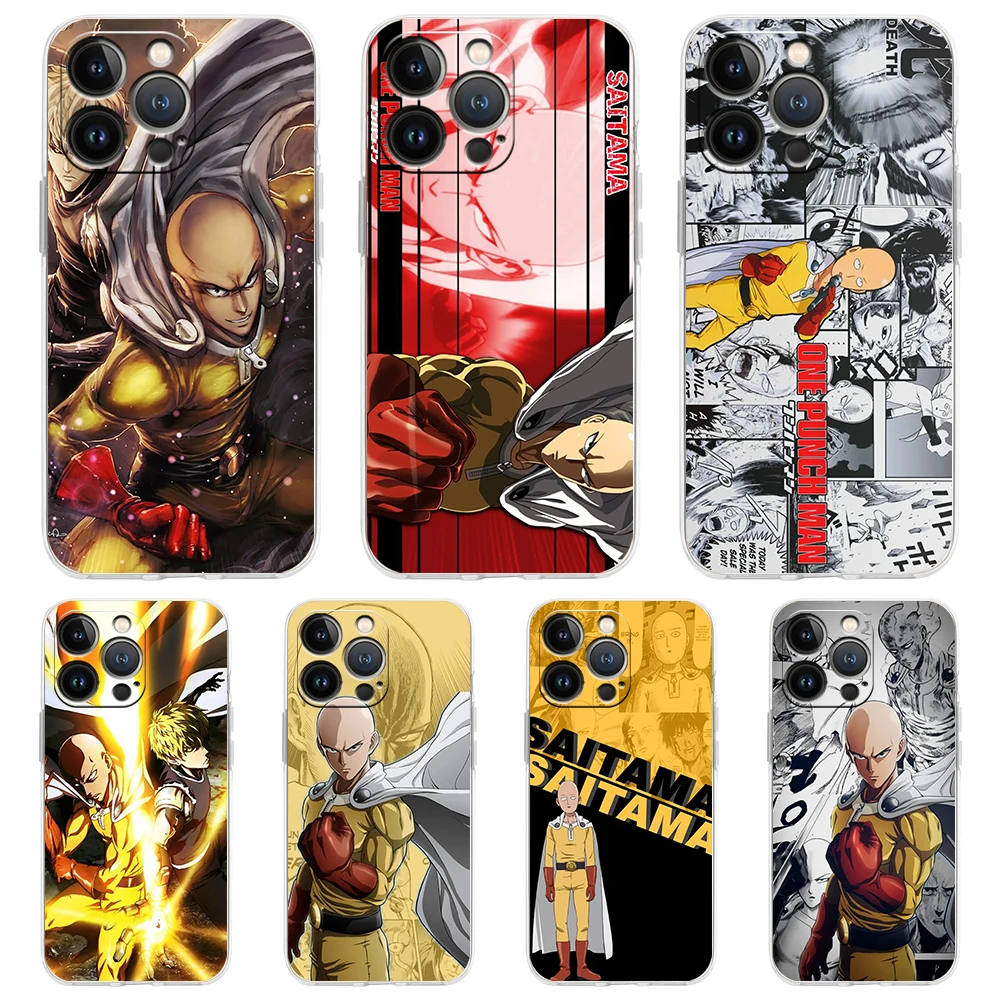 

Чехол ONE PUNCH-MAN для iPhone 13 12 Pro Max, прозрачный мягкий чехол для iPhone 11 Pro Max 7 8 Plus X XS XR SE2020, оболочка, чехлы