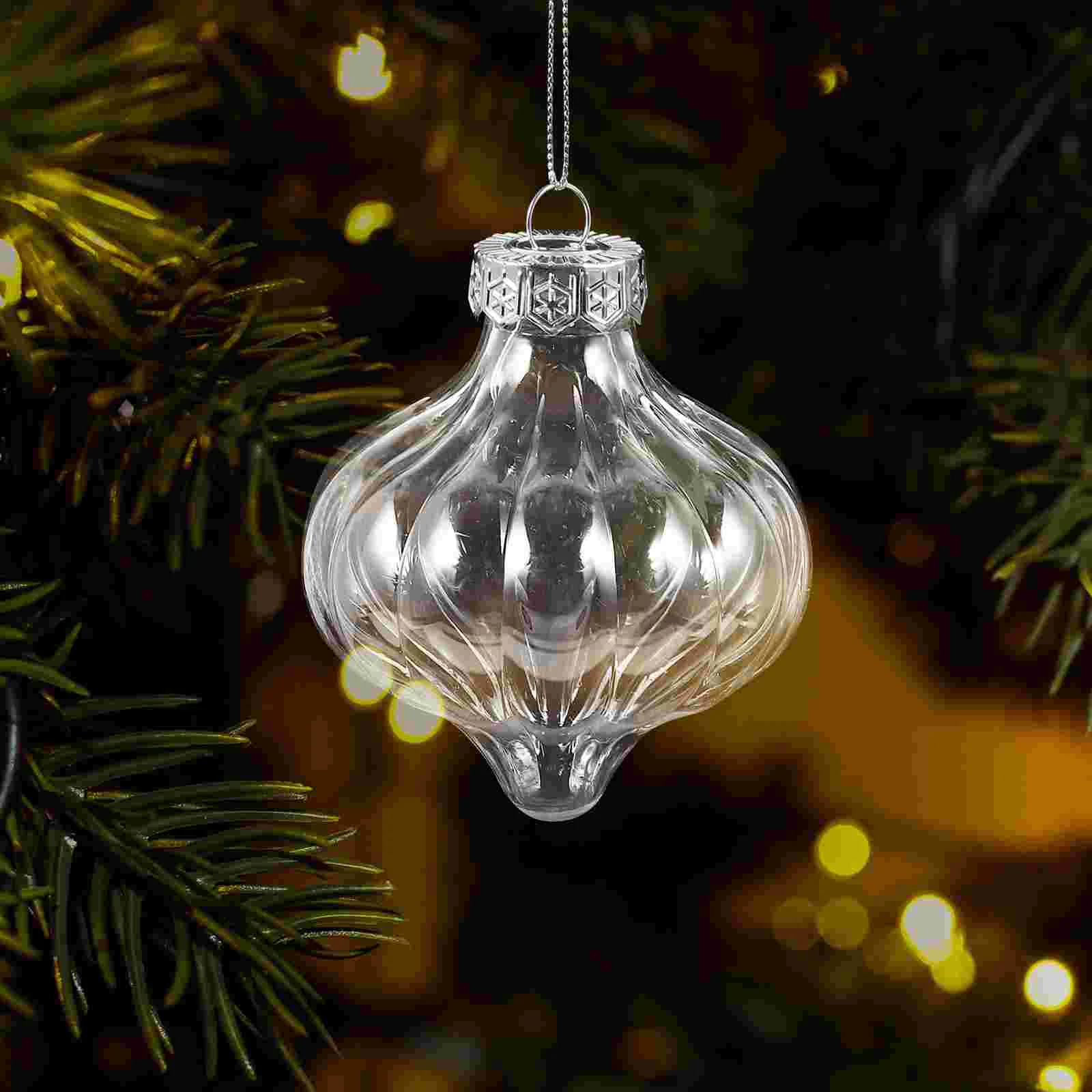 

12Pcs Plastic Balls Ornaments Christmas DIY Decors Xmas Tree Decorations Xmas Fillable Ball Decorations