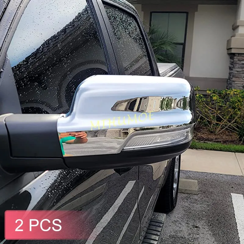 

Для Dodge Ram 1500 2019 2020 2021 2022 2023 2024 2025 автомобильные боковые зеркала заднего вида, колпачки, хромированная отделка