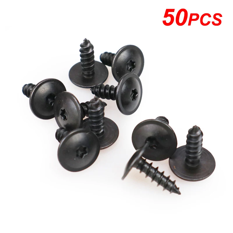 

50Pcs/Set Engine Cover Undertray Splash Guard Wheel Arch Torx Screws Fastener Clips Universal For VW For Audi 5x16mm Clips
