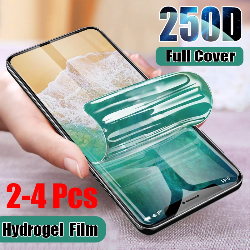 

2-4Pcs Cover Hydrogel Film For iPhone 13 12 11 Pro Max SE 2020 Screen Protector Film For iPhone XR X 7 8 Plus XS Max Not Glass