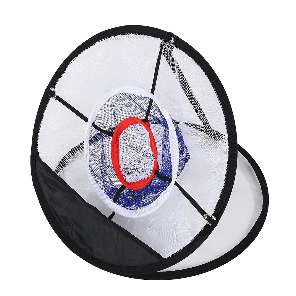 

Black Nylon Mesh Folding Golf Chipping Net Balls Collector Bracket Bag Training Accessory Golf