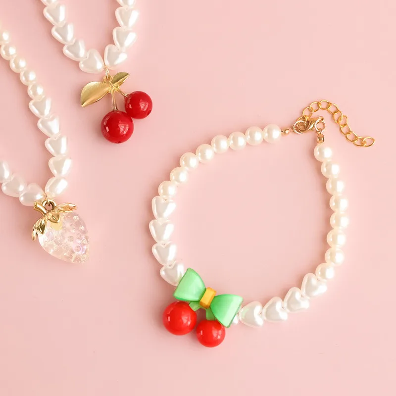 

Pet Pearl Collar Dog Princess Bow Necklace Cat Jewelry Cute Collar Puppy Accessories Dog Chain Chihuahua Wedding Jewelry Stuff