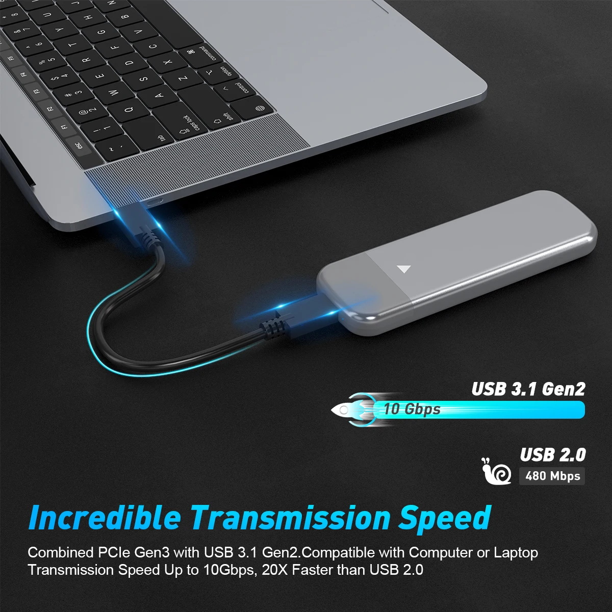 

Portable SSD Mobile Hard Drive Disk Box 10Gbps For PC Laptop Computer Storage Device USB 3.1 Hard Drive Enclosure