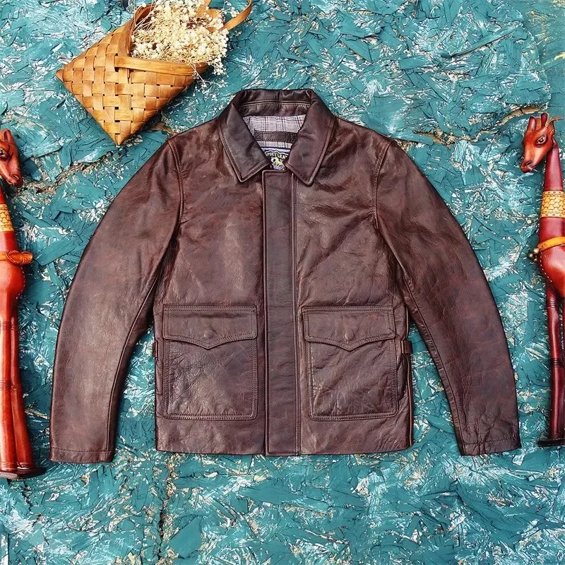 Топ магазина.Оптовая продажа кожа нубука США. Винтажная коричневая повседневная