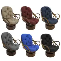 Swivel Rocker Cushion Outdoor Garden Patio Rattan Rocking Chair Seat Cushion Garden Removable Seat Pad Recliner Chair Cushion