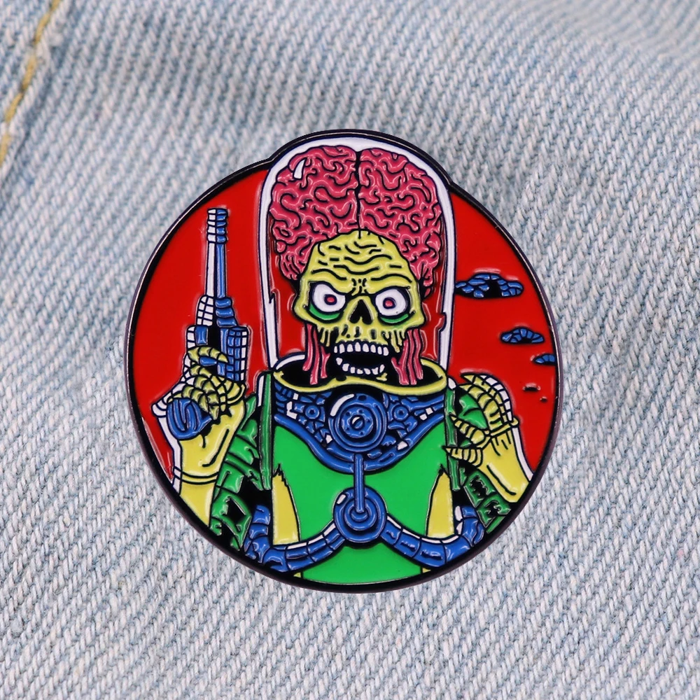 

Alien Enamel Pin Lapel Pins for Backpacks Brooches on Clothes Women's Brooch Cool Vintage Jewelry Gift Movie Accessories