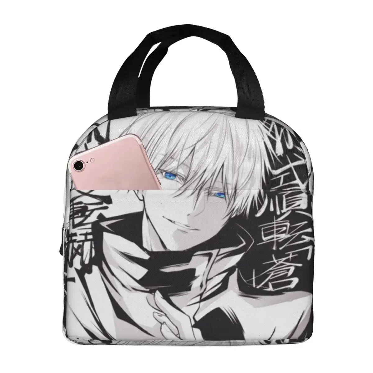 Изолированная сумка для ланча Satoru с внешним видом контейнер обеда рисунком аниме