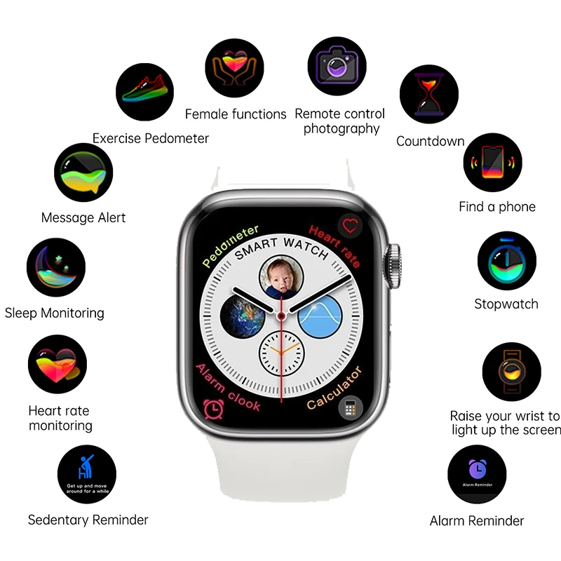 

Smartwatch Men New 2023 Wireless Charging Bluetooth Call Siri Rotary Key Fitness Tracker Sports Smartwatch Woemn For Apple Watch