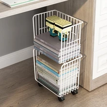 Single Layers Storage Rack Office Trolley Movable Shelf Home Furniture STORAG BOX Bathroom Organizer with Wheels Narrow Cabinet