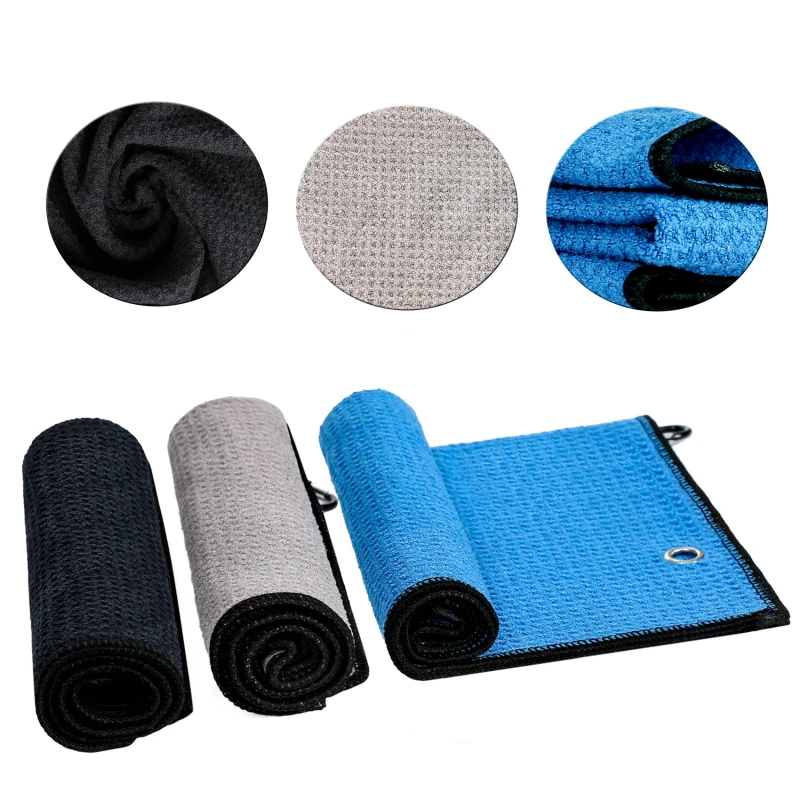 

40*60cm Golf Towel With Hook Hand Towel Soft Towels With Carabiner Clip Hook