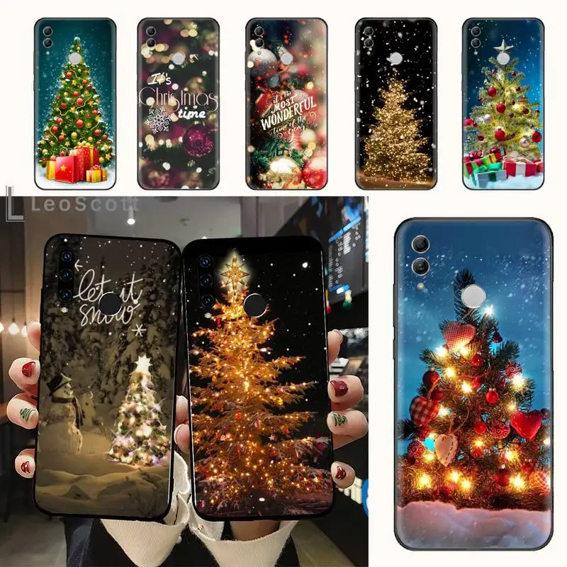 

Merry Christmas tree happy new year Phone Case For Huawei honor Mate 10 20 30 40 i 9 8 pro x Lite P smart 2019 Y5 2018 nova 5t