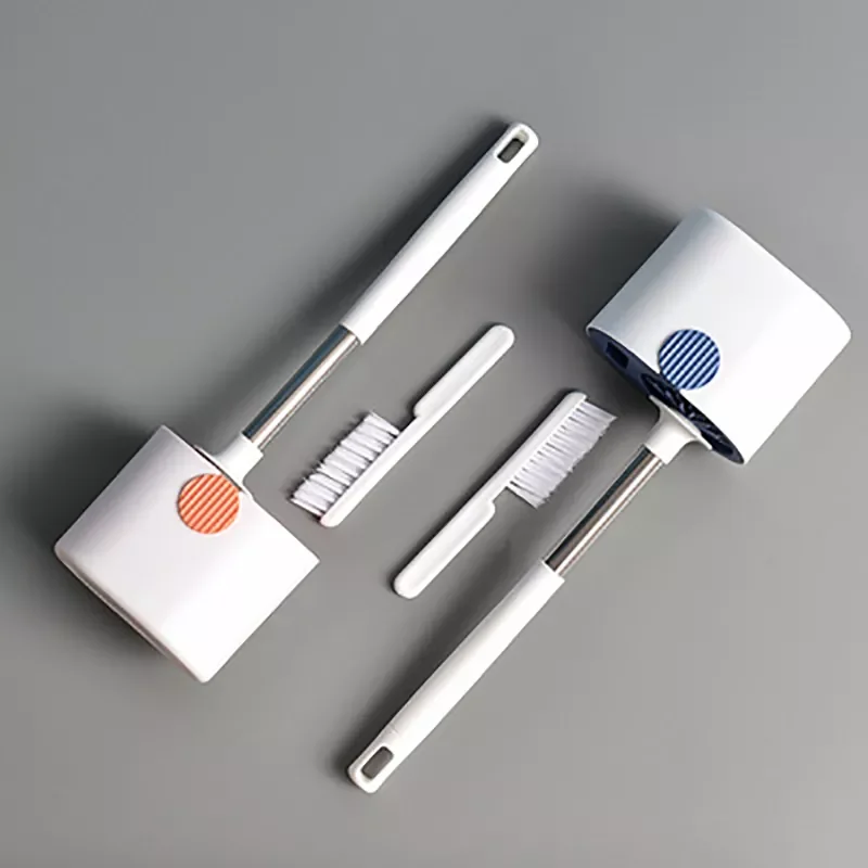 

2023 GURET Silicone Toilet Brush Wall-Mounted Floor-Standing Toilet Cleaning Tools With Base Home Cleaning Brush Bathroom Access