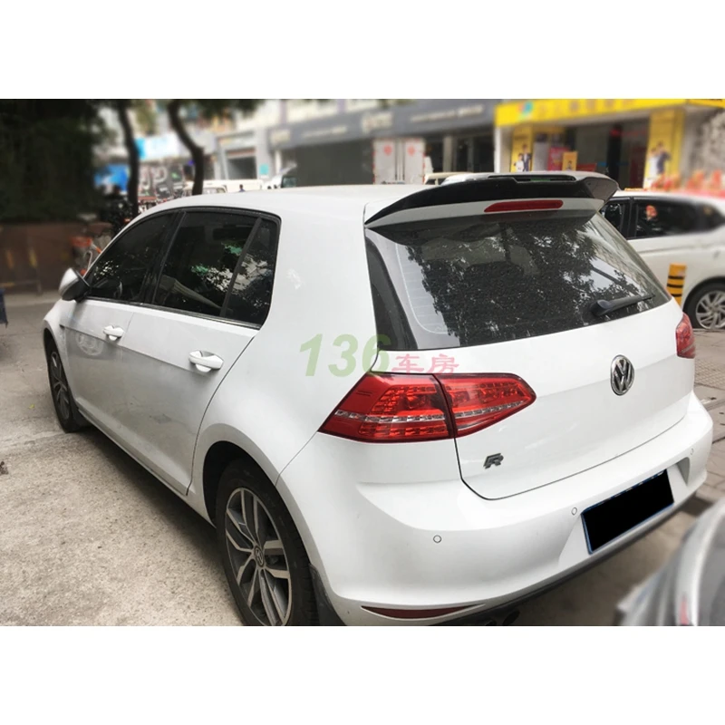 Фото MK7 MK7.5 автомобильный Стайлинг, настоящее углеродное волокно, задний спойлер на крышу багажника для Volkswagen Golf 7 Goif 7,5 VII 2015-2018 (не GTI R) №1