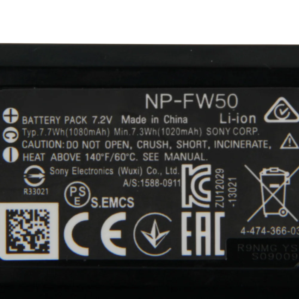 NP-FW50 Сменный аккумулятор для камеры SONY A6000 α6000 A6400 A5000 A6300 A7M2 A7R II 1080 мАч - купить по