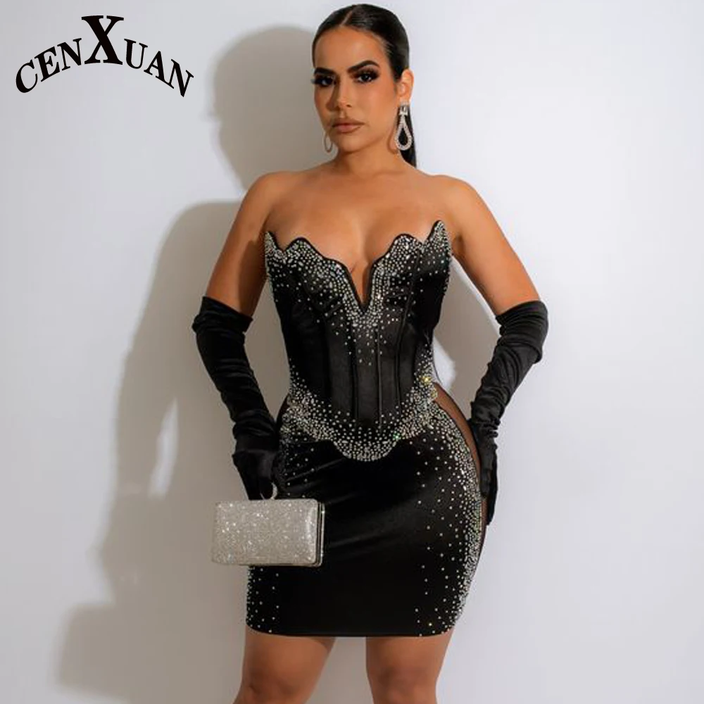 

CENXUAN Mini Homecoming Dresses for Teens Cocktail Dresses Scalloped Crystals Detachable Sleeves Vestido De Noite Customised