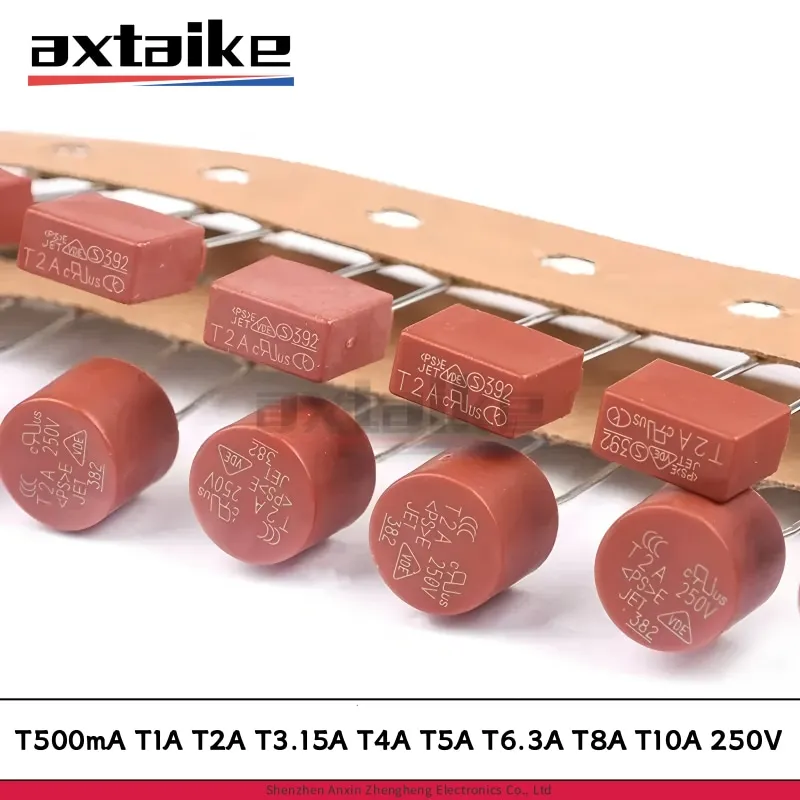 

20 шт. 392 382 T500mA 0,5A T1A T2A T3.15A T4A T5A T6.3A T8A T10A 250 В квадратный круглый предохранитель ЖК-телевизора плата питания медленный предохранитель 1A 2A