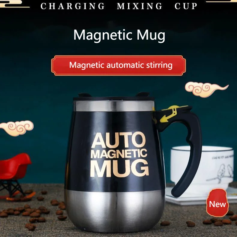 

Automatic Self Stirring Magnetic Mug Stainless Steel Coffee Mug Milk Mixing Cup Blender Electric Smart Mixer Shaker Thermal Cups