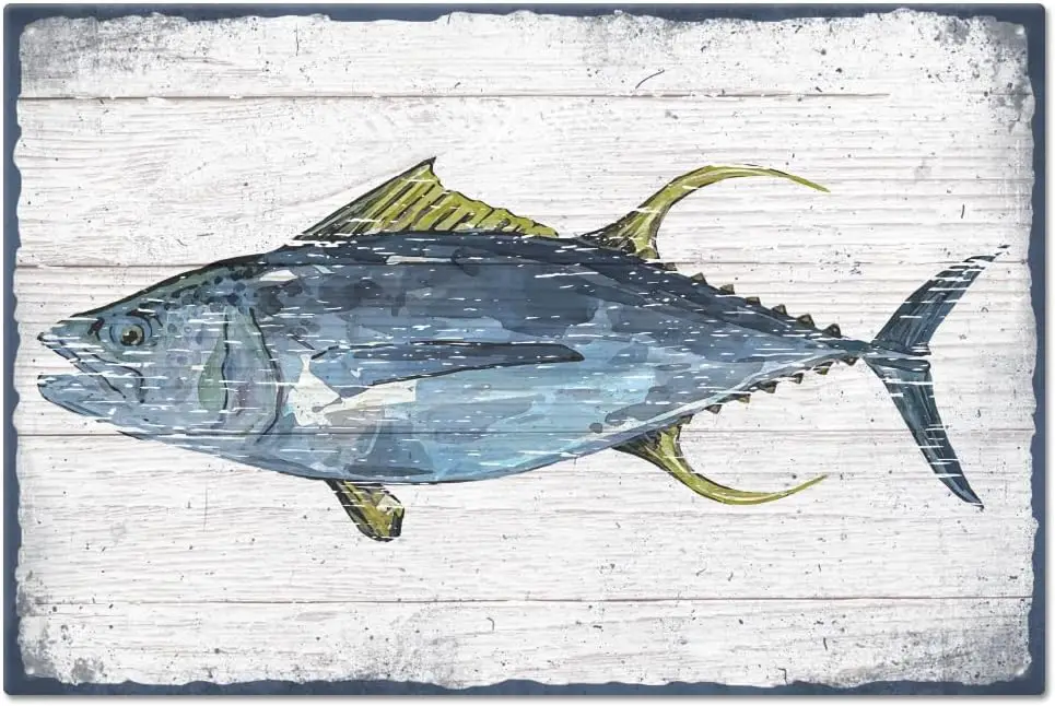 

GLOBLELAND Тунец Винтажная Металлическая Вывеска