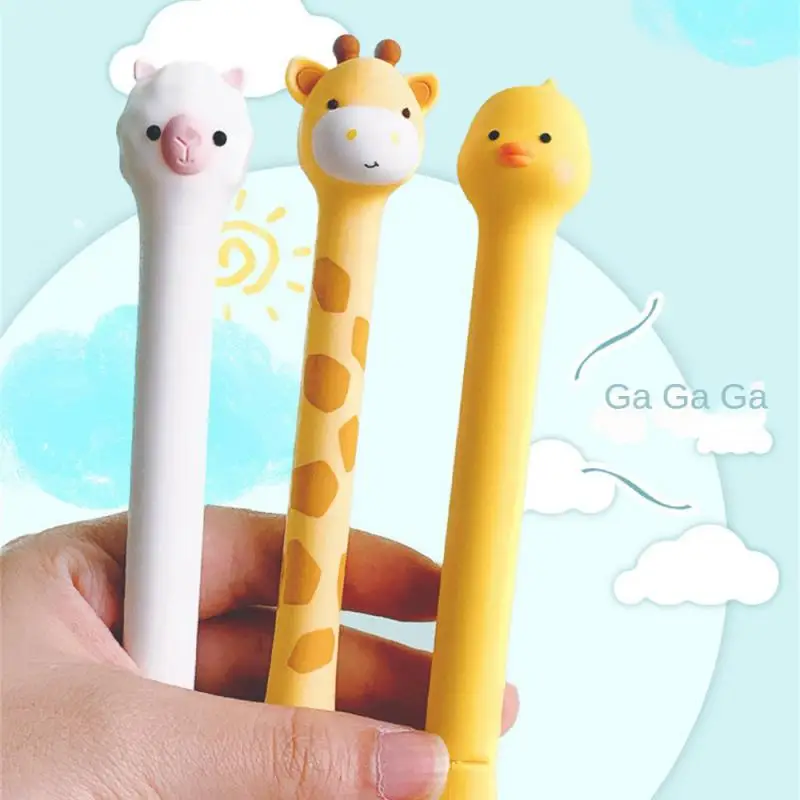 Черные ручки сменным стержнем для подписи креативный мультяшный милый жираф