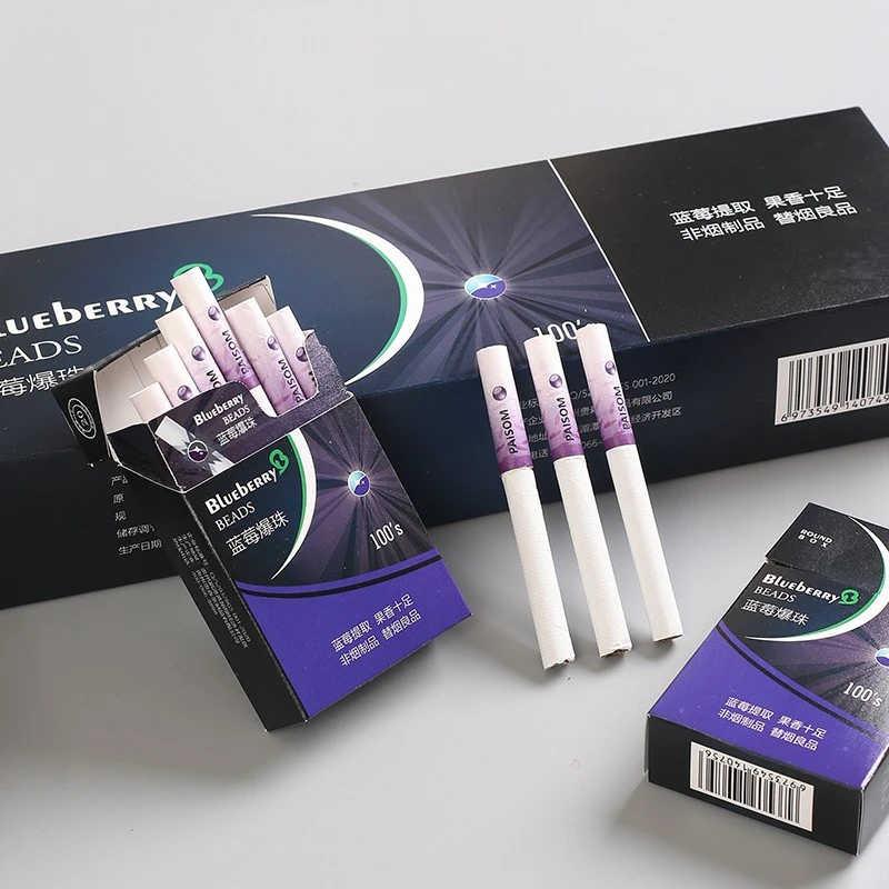 

New Blueberry Peach Flavor Herbal Tea Smoke Healthy Cigarettes No Nicotine Tobacco Fruit Tea