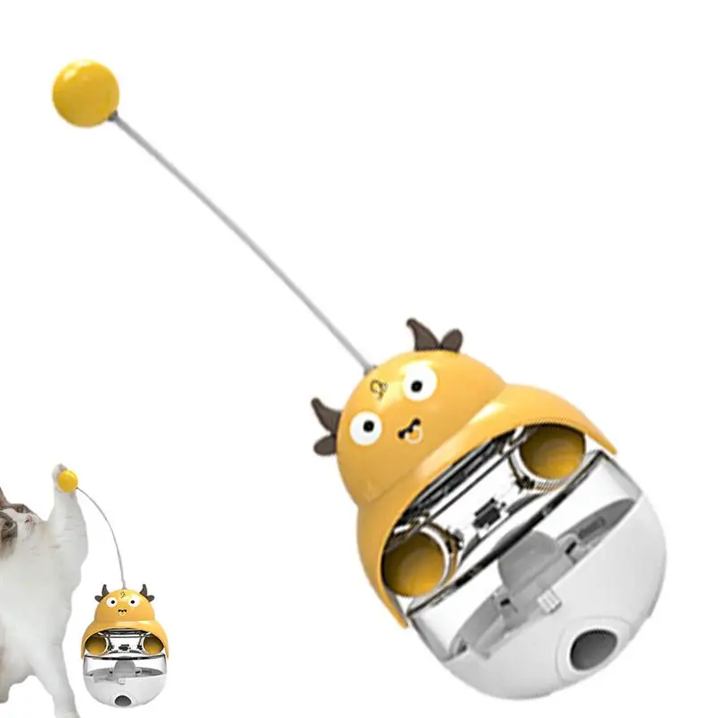 

Cat Food Treat Ball Interactive Cat Feeder Cat Food Treat Toy Pets Slow Feeder Cat Food Ball Increases IQ 360 Degrees Rotation