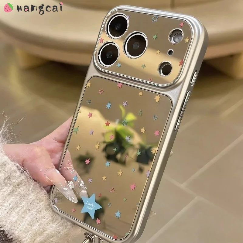 Серебряный зеркальный чехол для телефона iQOO Z10 Lite Z10R Z10X Z7i Z6 Pro Z5X U5X 5G 4G, милый красочный чехол с звездами в стиле Ins, мягкий чехол (art.: 3920dbcef4bce) - 3920dbcef4bce