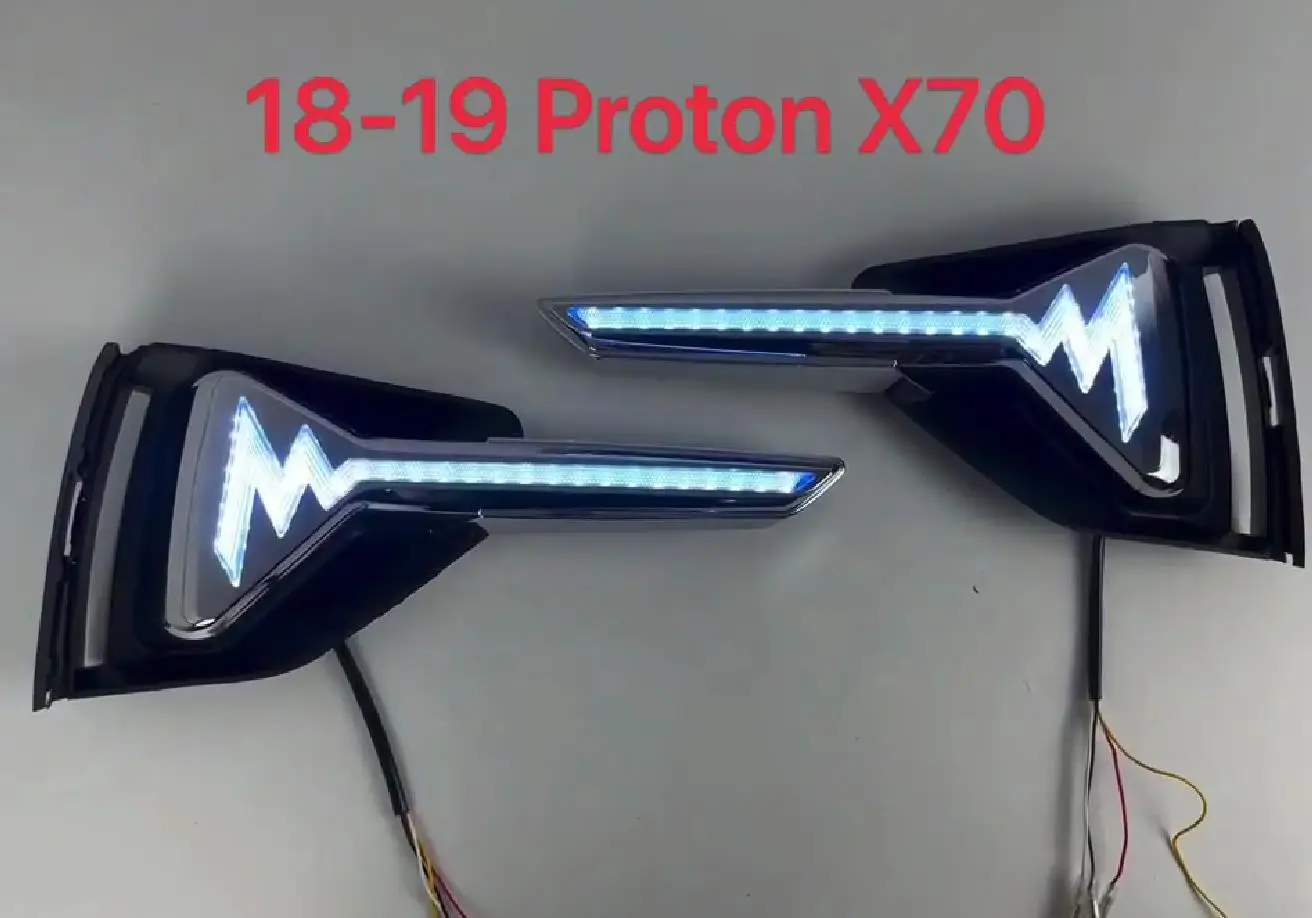 

Автомобильные светодиодные дневные ходовые огни DRL дневсветильник ни для Geely Atlas proton X70 18-19 с желтым поворотным сигналом и синим ночным режимом