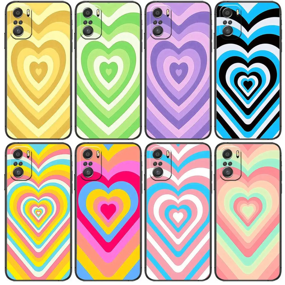 

Soft Silicone purple color Love Coffee Heart phone cover cases for Redmi Note 10S 10 9T 9S 9 8T 8 7S 7 6 5A 5 Pro Max cover back