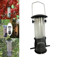 bird feeder outdoor pvc metal bird cage feeder hanging automatic bird feeder outdoor garden feeding food container