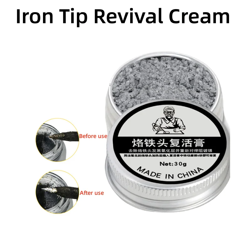 

Solder Solder Cream Tip Electrical Resurrection Iron Non-stick Clean Head Iron Soldering Tin Tip Refresher Paste 6/16/30g New
