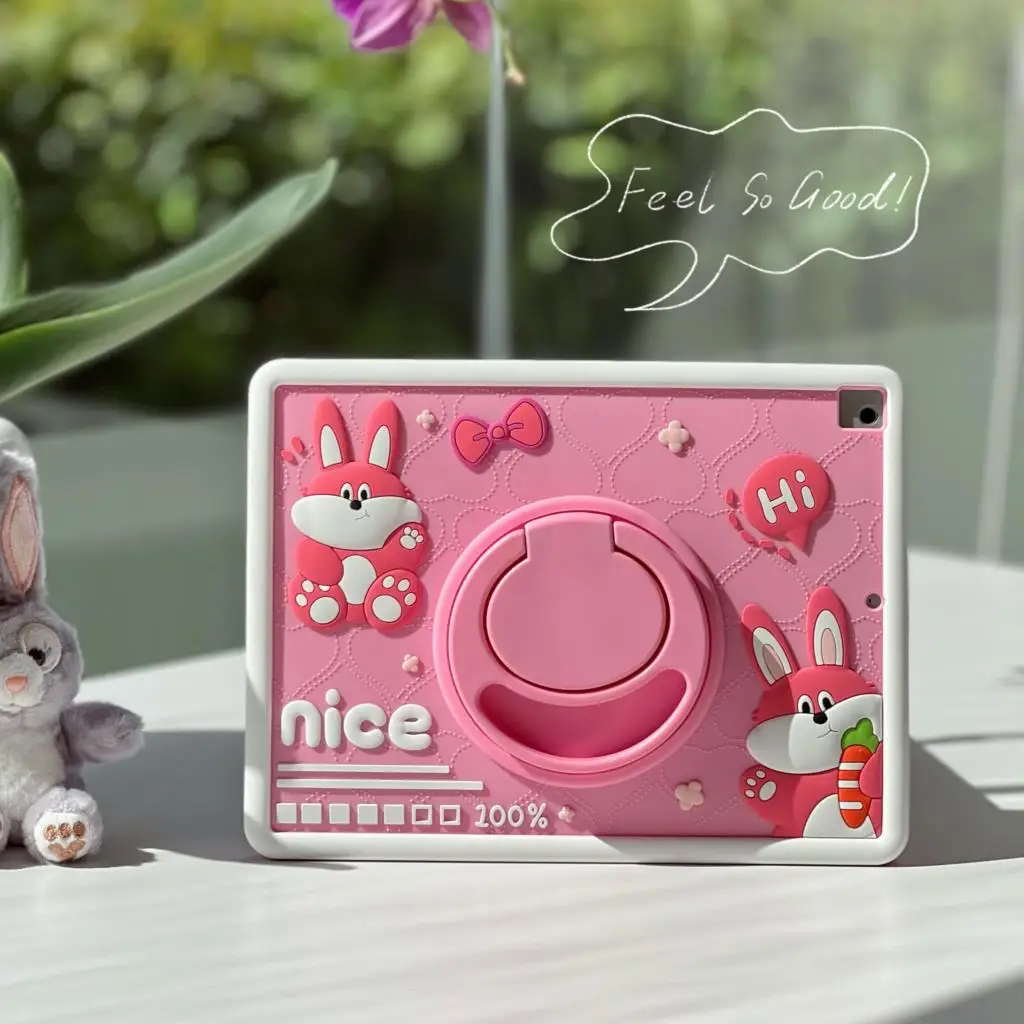 

Чехол для планшета с розовым кроликом для Samsung Galaxy Tab A8 10,5 2021, женская модель, S6 lite 10,4, P610, T290, T220, противоударный чехол для планшета