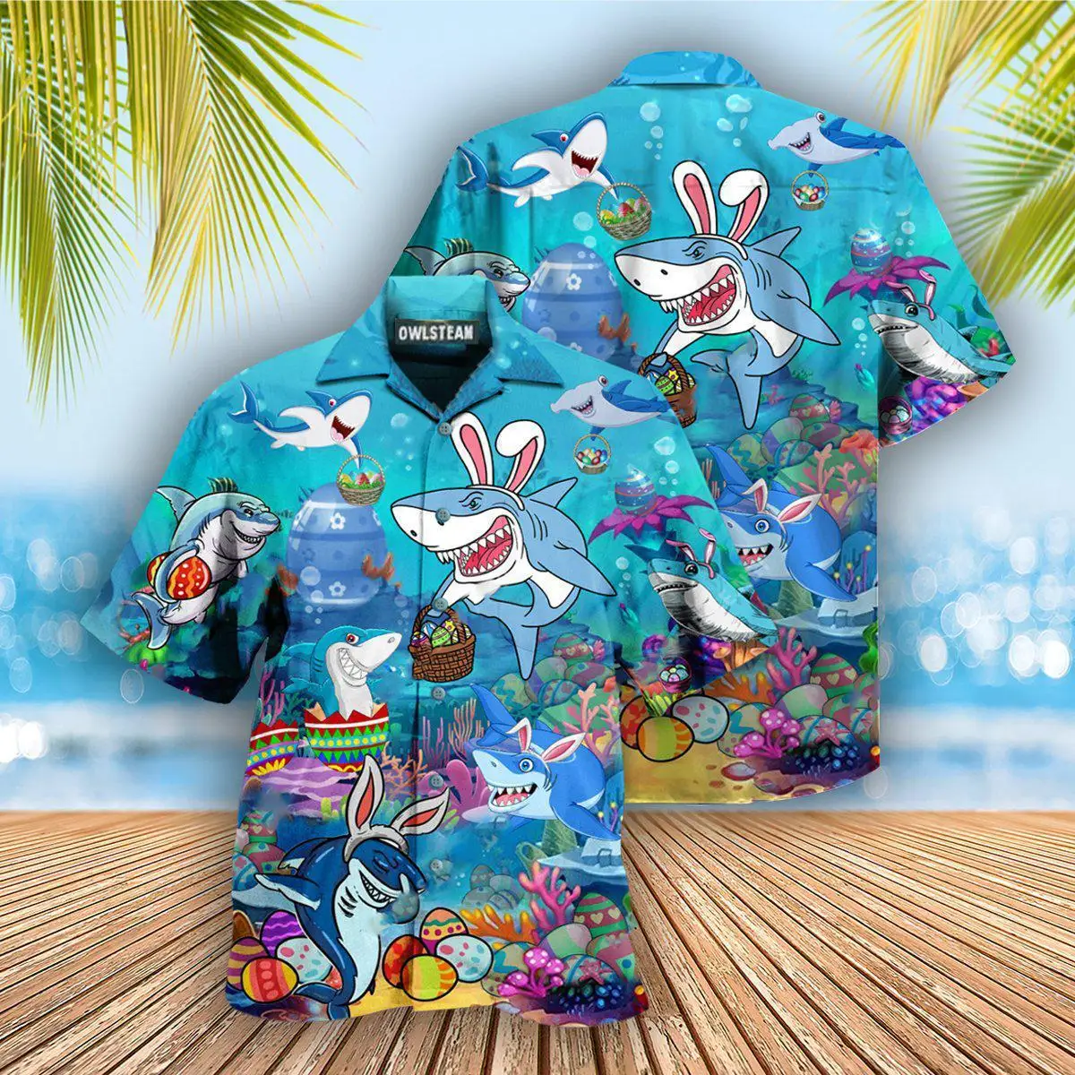 

Shark Short Sleeve Shirt Men Women 3d Cuban Hawaiian Top Casual New