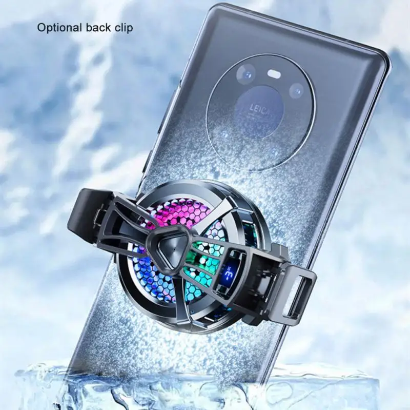 

Rgb Phone Cooling Fan Radiator Portable Type-c Cooler Heat Sink Magnetic Cooling Fan Phone Accessories Aluminum Universal