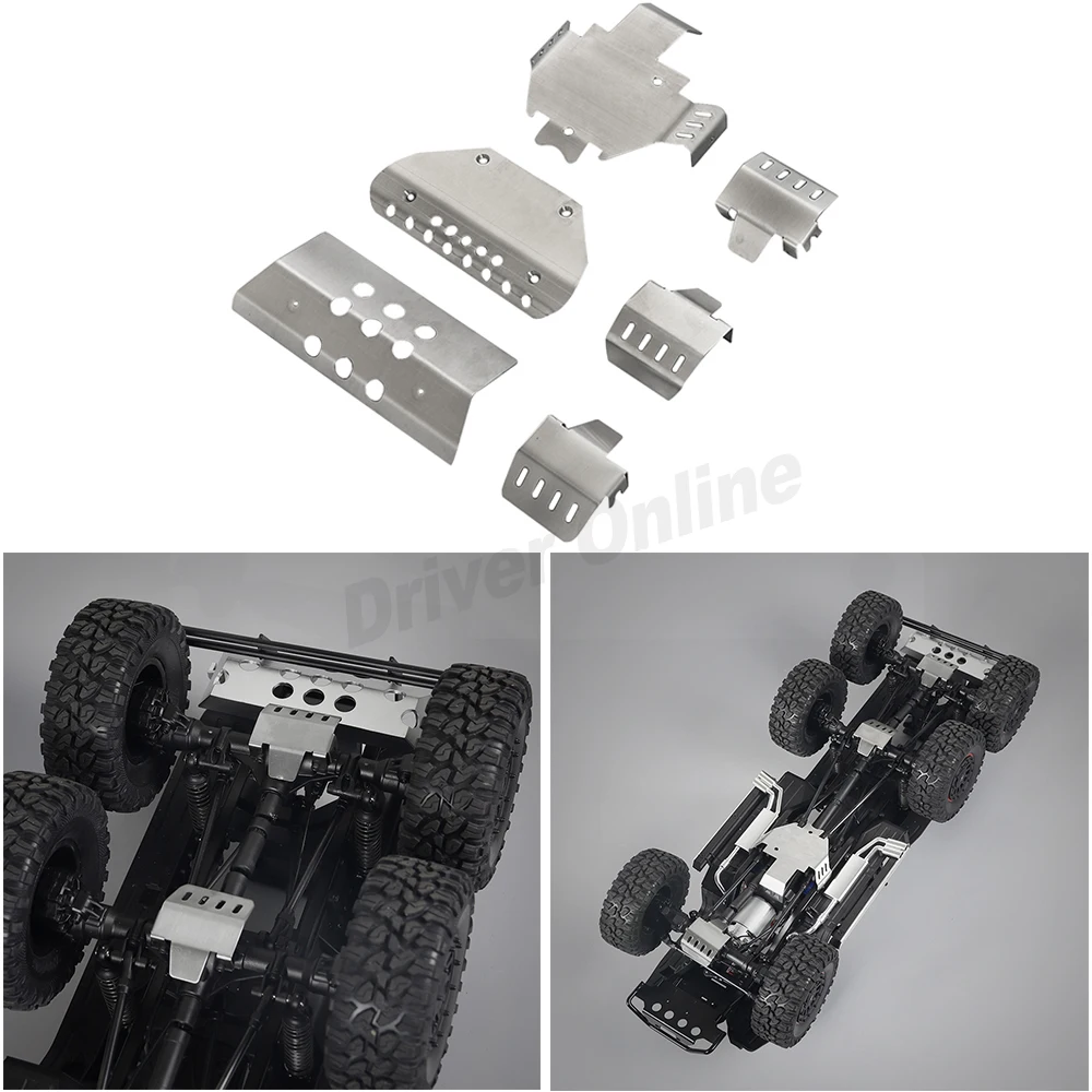 

6pcs Metal Stainless steel Chassis Armor Chassis Protection for 1/10 RC Crawler TRX6 G63 DIY OP Upgrade parts