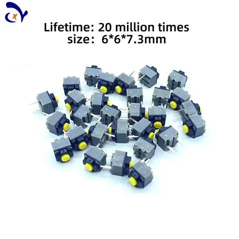 KAILH бесшумные микропереключатели для мыши 6*6*7.3 мм