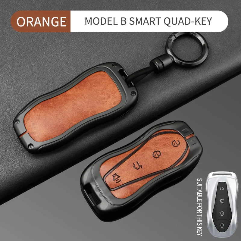 Фото Для Geely Tugella 2020 Boyue Atlas Pro Gili Tugella: металлический кожаный чехол для ключей, чехол для пульта ДУ, автомобильные гаджеты для ключей, брелок. №5