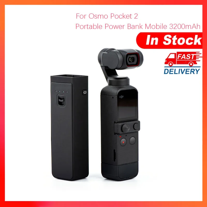 For Osmo Pocket 2 Portable Power Bank Mobile 3200mAh Battery Charger Handheld Charging Hub Fo DJI Pocket 2 Camera Hand Grips
