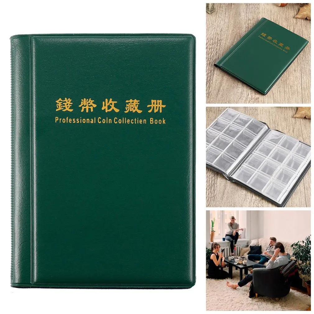 

New 120 Pockets Album for Coins Album PVC Professional Coin Collection Book Portable Scrapbook Album Home Decoration Photo