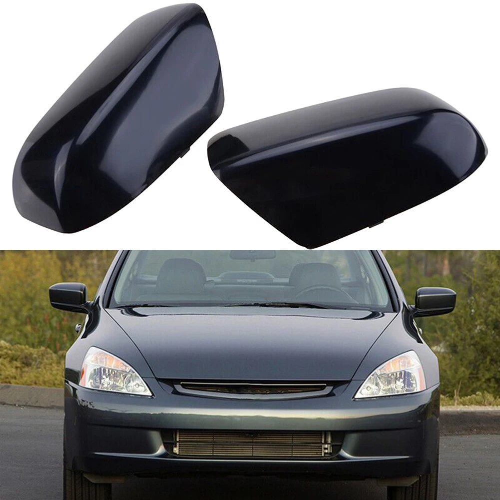 

Parts Mirror Cover Gloss Black Rearview Replacement Side Mirror Cap 1 Pair Accessories Door Fittings Brand New