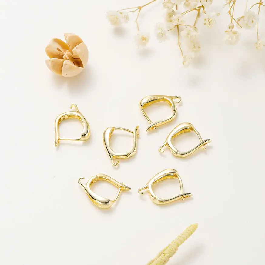 

6 шт./партия, 14 к, 18 К, золотой цвет, французское открытое ухо, кольцо, застежка, пустой рычаг, заушный крючок, зажимы для DIY ювелирных украшений,...