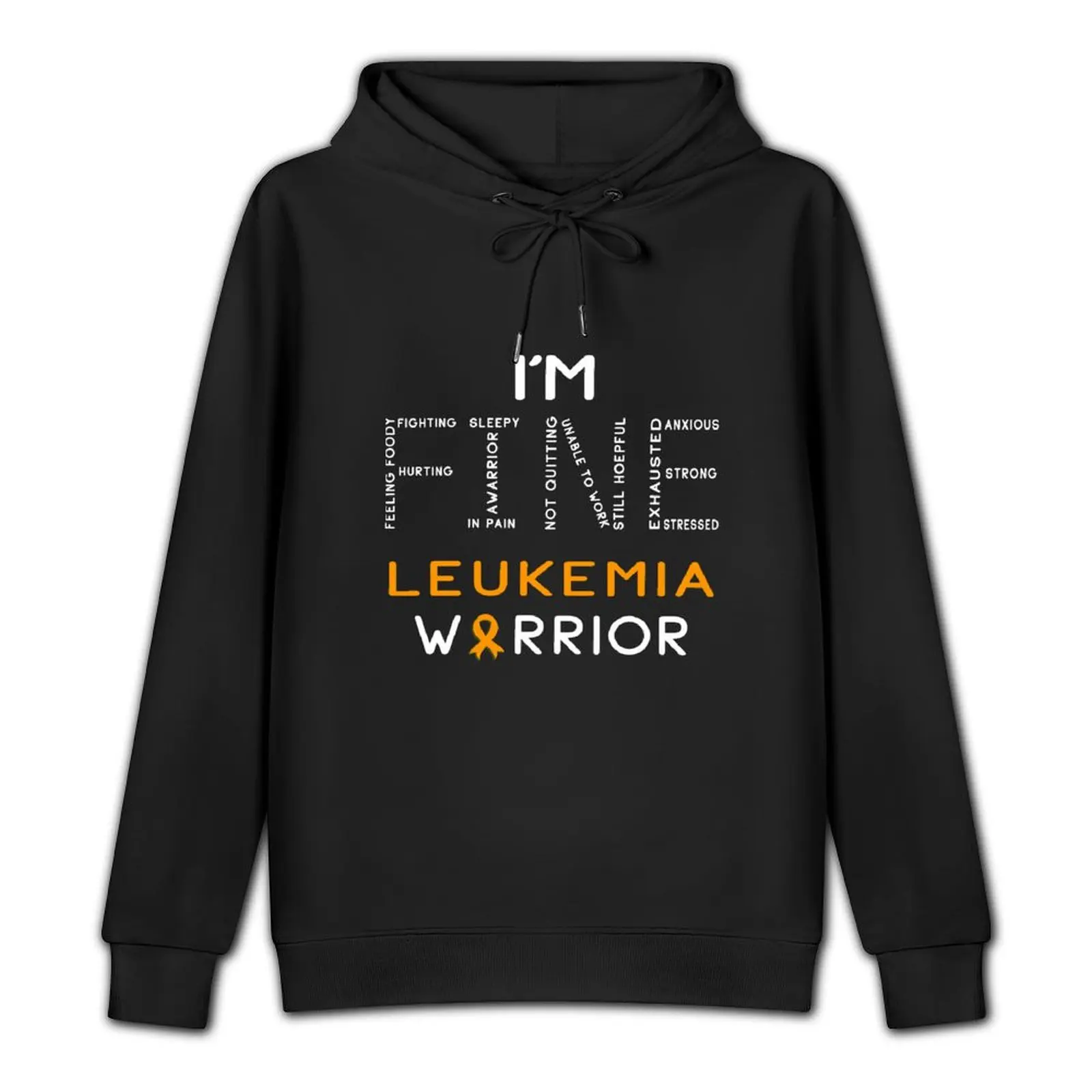 I'm LEUKEMIA Warrior - пуловер с капюшоном FINE модные мужские новые особенности толстовок