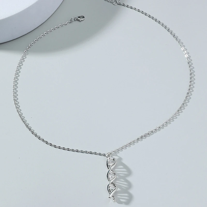 new arrival science jewelry dna necklace biology jewelry molecule necklace accessories for women brand jewelry hot sale free global shipping